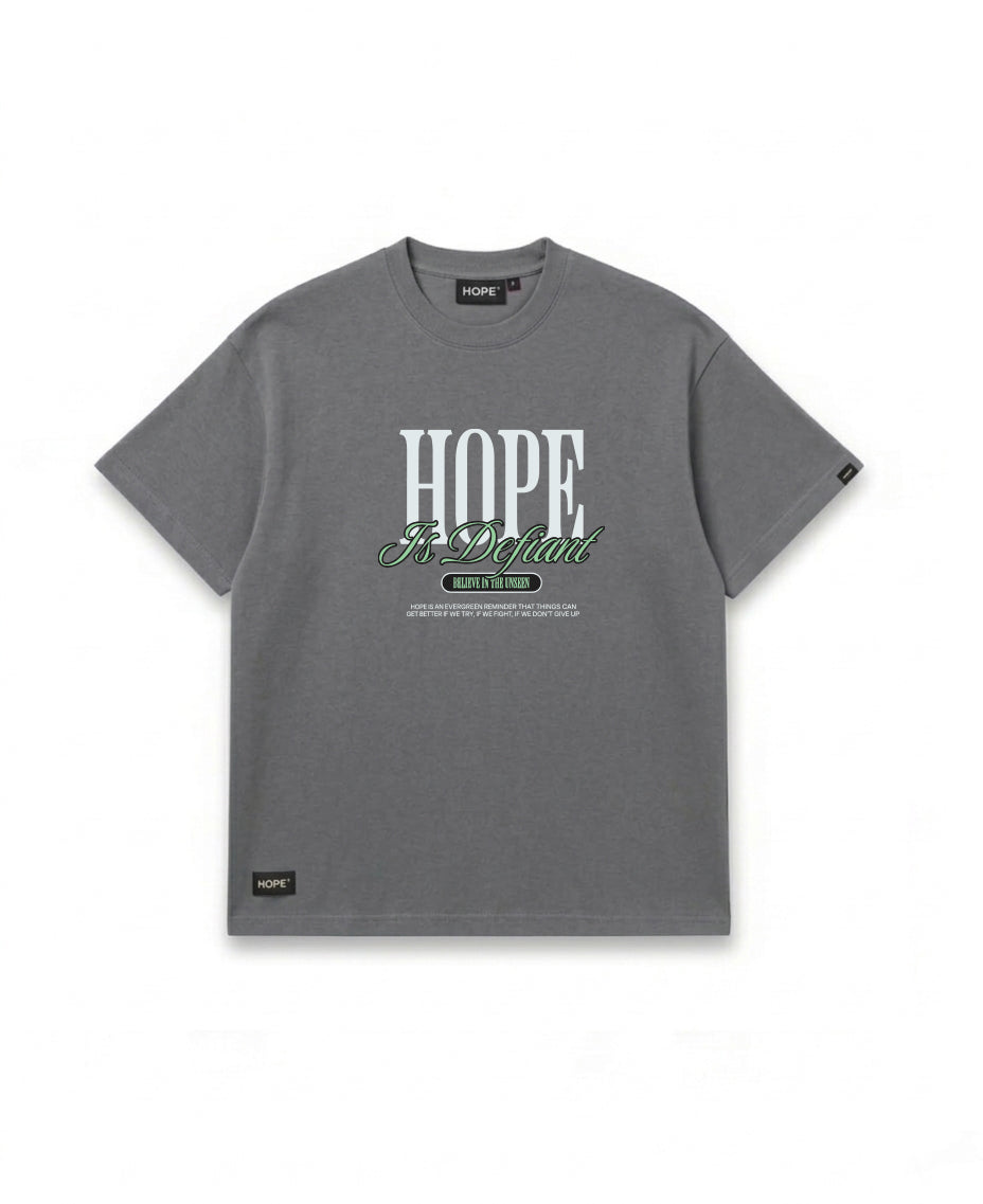 HOPE “It’s Defiant” Graphic T-Shirt – Premium Cotton Oversized Streetwear Tee (Navy Blue)