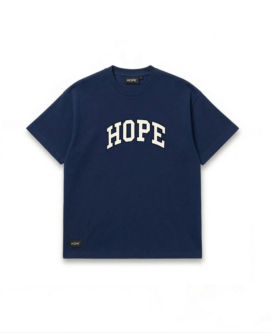 HOPE Classic Logo Oversized T-Shirt | Sky Blue Minimal Tee