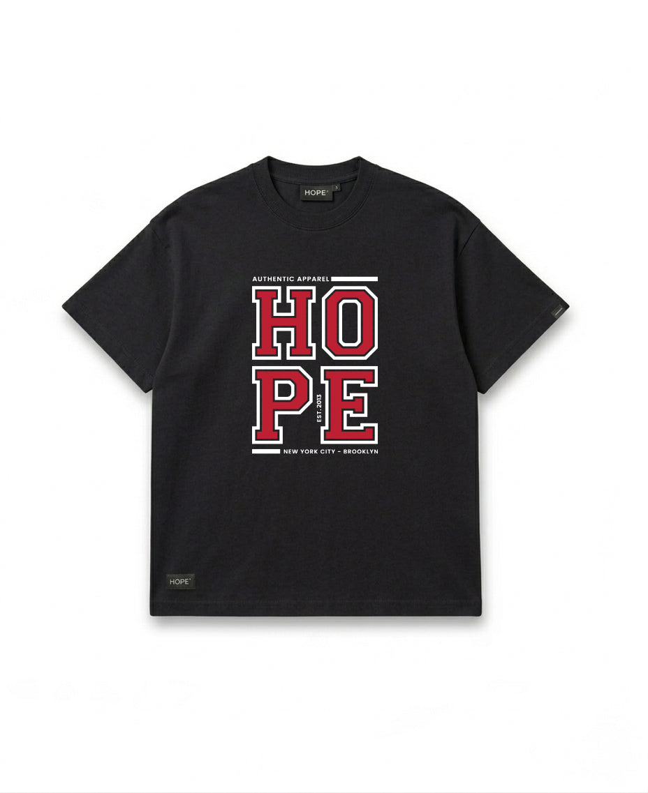 HOPE Premium Navy T-Shirt – Bold College Typography Design | 100% Cotton | Oversized Fit