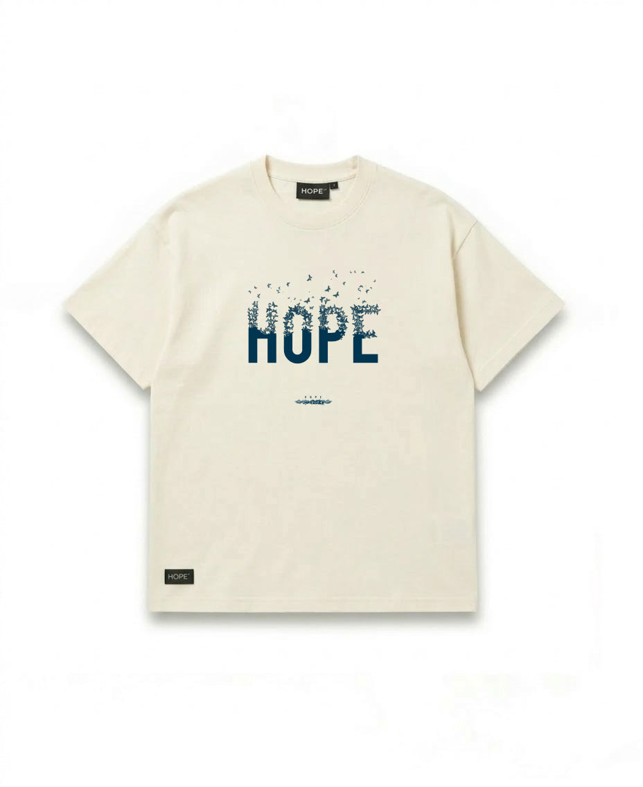 HOPE Fade Graphic Oversized T-Shirt | Minimal Statement Tee | Premium Cotton | Unisex