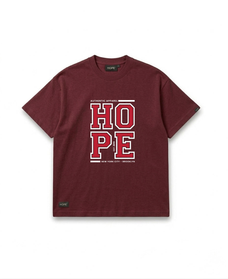 HOPE Premium Navy T-Shirt – Bold College Typography Design | 100% Cotton | Oversized Fit