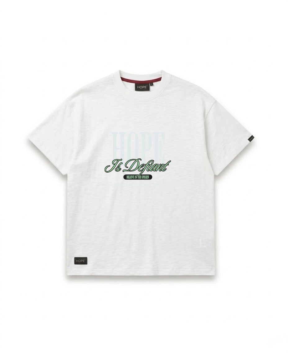 HOPE “It’s Defiant” Graphic T-Shirt – Premium Cotton Oversized Streetwear Tee (Navy Blue)