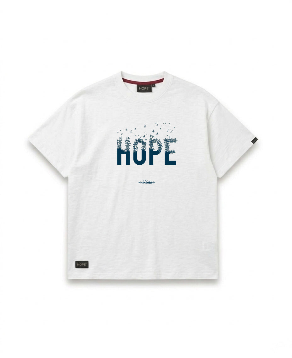 HOPE Fade Graphic Oversized T-Shirt | Minimal Statement Tee | Premium Cotton | Unisex