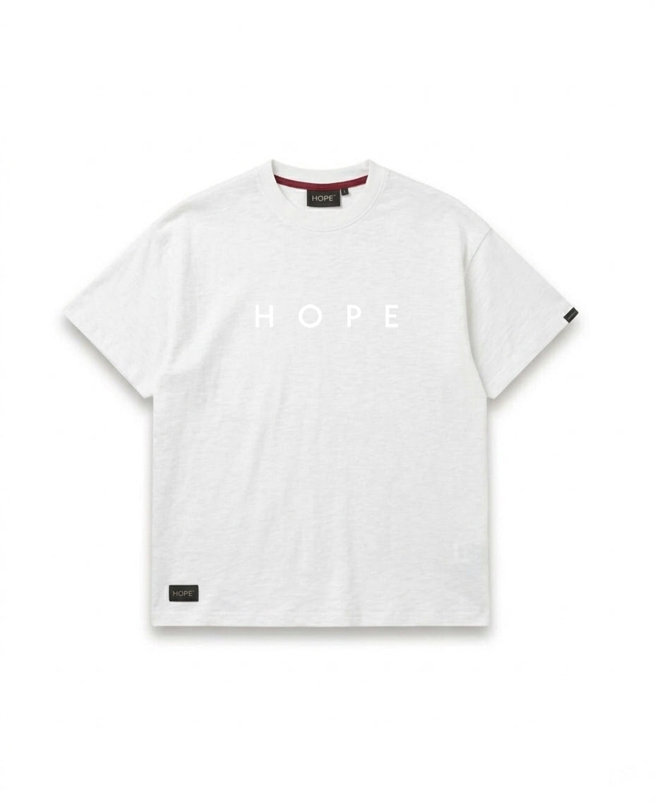 Minimal HOPE Logo Oversized T-Shirt | Red Statement Tee | Premium Cotton | Unisex
