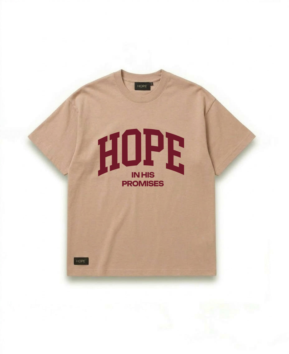 HOPE “In His Promises” Oversized T-Shirt – Premium Cotton | Bold Statement Design