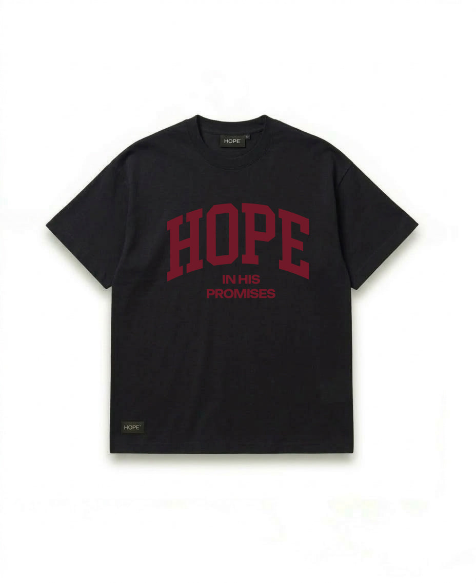 HOPE “In His Promises” Oversized T-Shirt – Premium Cotton | Bold Statement Design