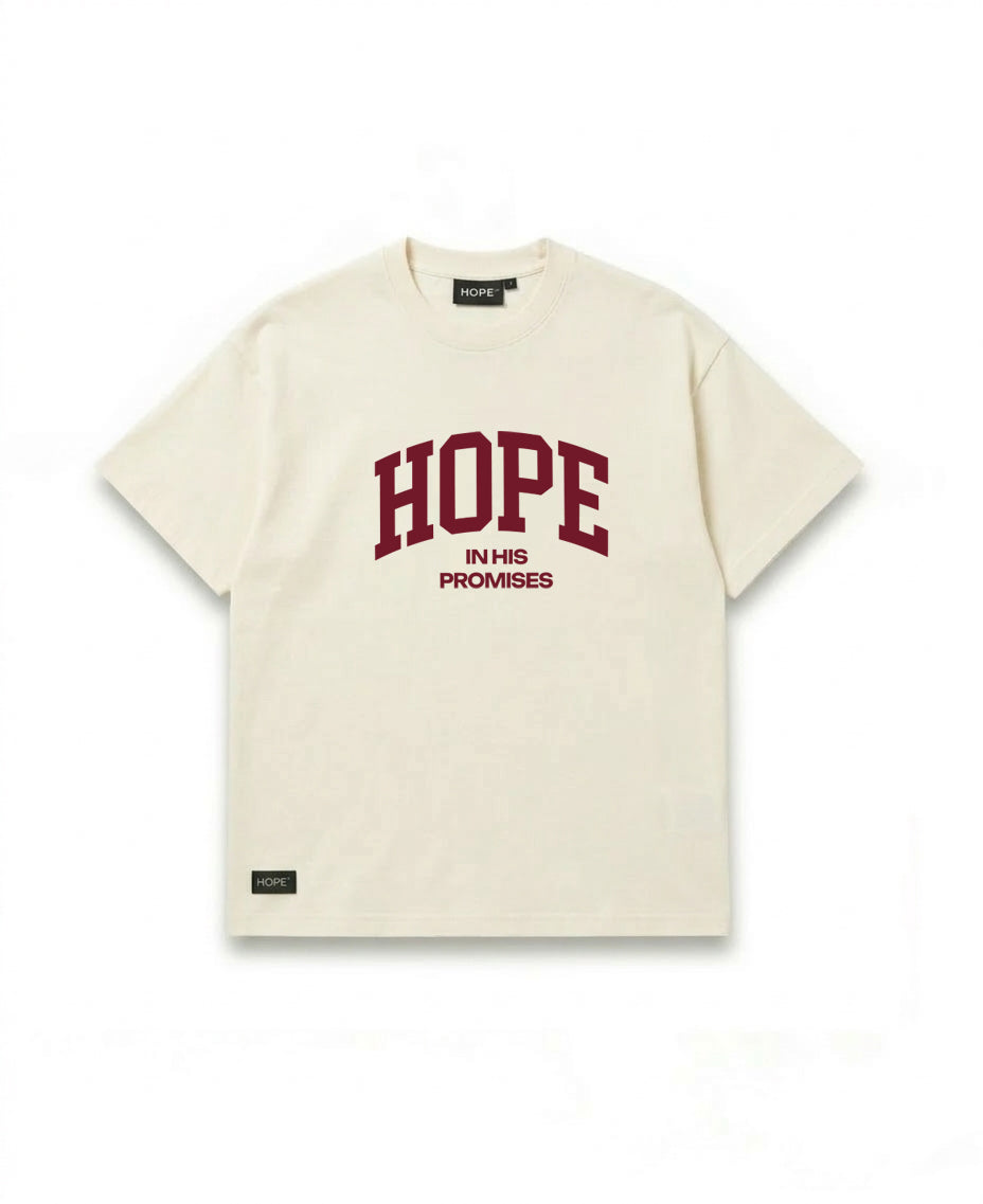 HOPE “In His Promises” Oversized T-Shirt – Premium Cotton | Bold Statement Design