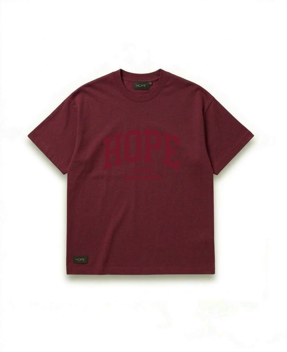 HOPE “In His Promises” Oversized T-Shirt – Premium Cotton | Bold Statement Design