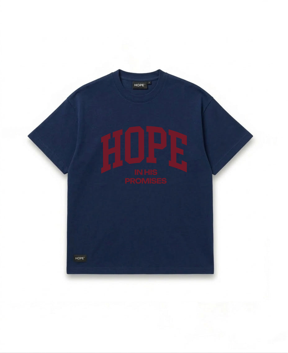 HOPE “In His Promises” Oversized T-Shirt – Premium Cotton | Bold Statement Design